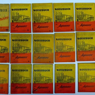 16 x DDR SED boekjes ,,Notizbuch de Agitators,, jaren 50