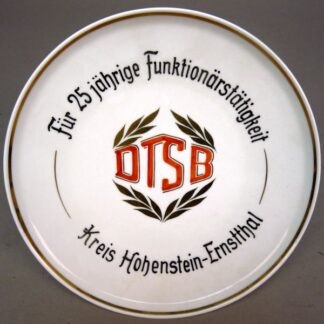 DDR erengeschenk, DTSB bord ,,fur 25 jahrige Funktionarstatigkeit,,